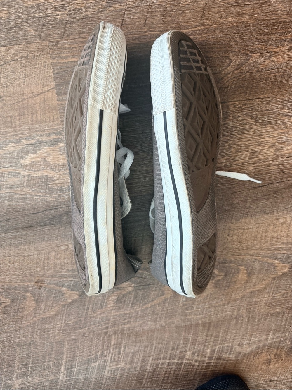 Converse Low Top Canvas Sneakers - Taupe and White - Picture 2 of 4